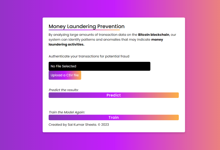 Money Laundering Prevention